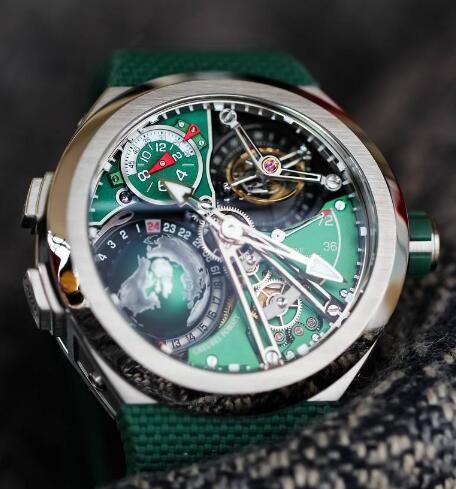 Replica Greubel Forsey Watch GMT Sport Titanium Green Men